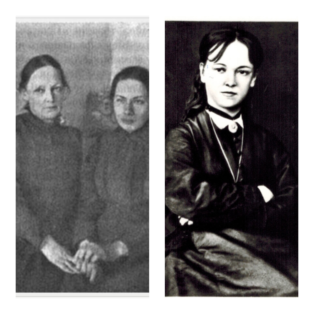 Мать и дочь Крупские. Елизавета Тистрова в юности