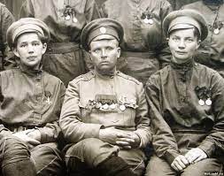 Мария Бочкарева со своими солдатами